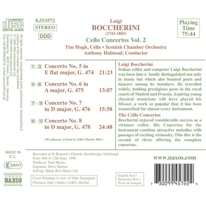 BOCCHERINI: Cello Concertos vol. 2 - slide-1