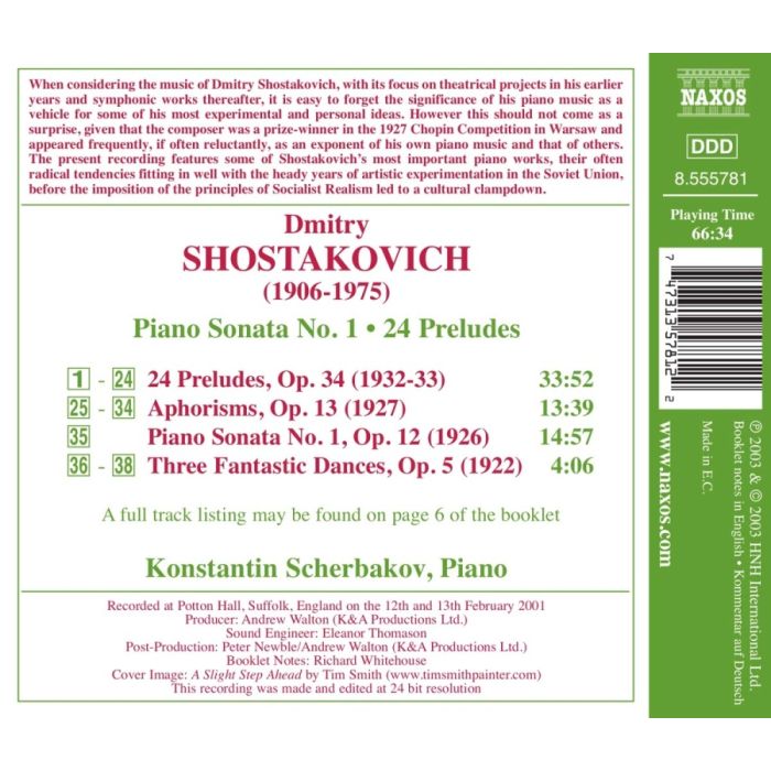 SHOSTAKOVICH: Piano Sonata No. 1; 24 Preludes, Op. 34 - slide-1