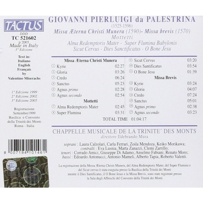 Palestrina: Missa Aeterna Christi munera & Missa Brevis - slide-1