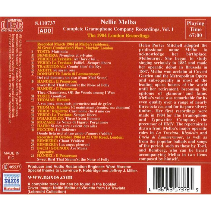 Nellie Melba - The 1904 London Recordings - slide-1