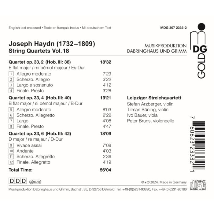 Haydn: String Quartets Vol. 18 - slide-1