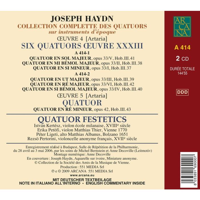 Haydn: Les quatuors Œuvres 33 & 42 - slide-1