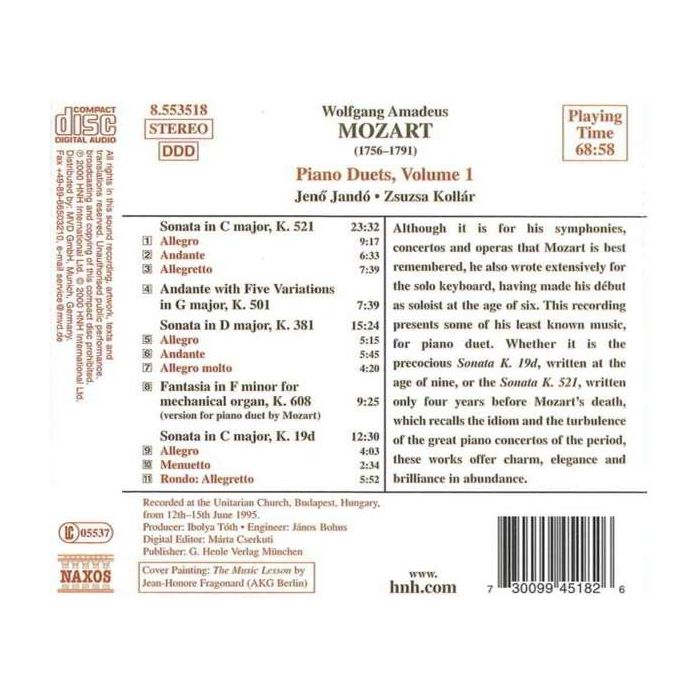 MOZART: Piano Duets vol. 1 - slide-1