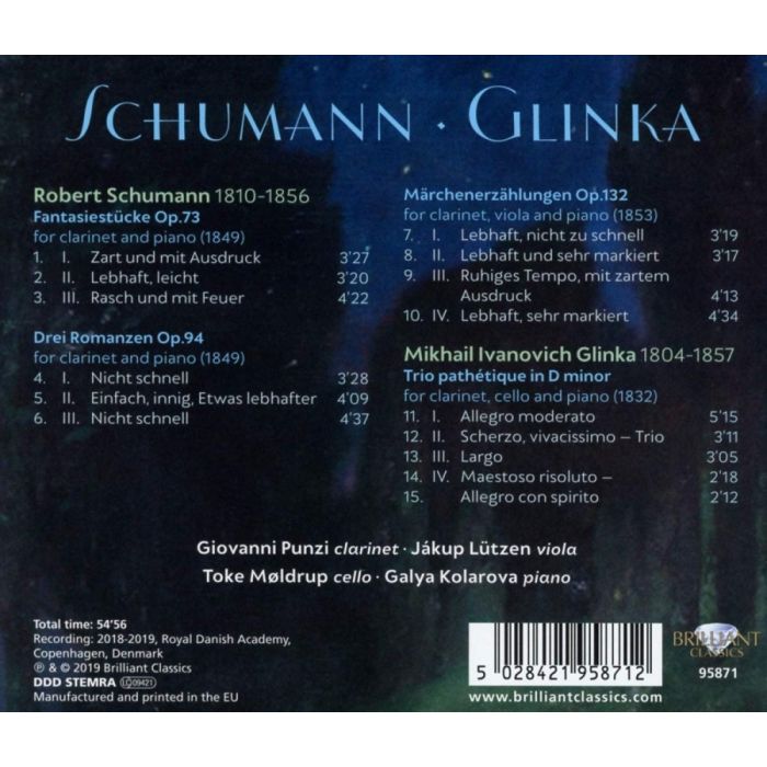 Schumann: Fantasiestücke; Glinka: Trio Patéthique; - slide-1