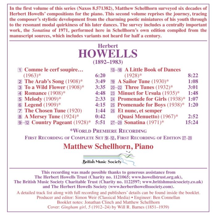 Howells: Piano Music Vol. 2 - slide-1