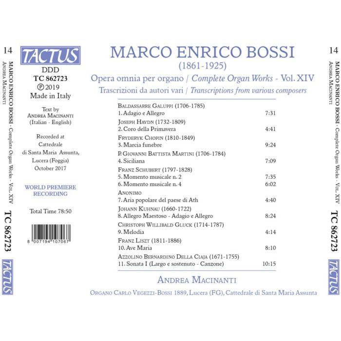 Bossi: Complete Organ Works Vol. XIV - slide-1