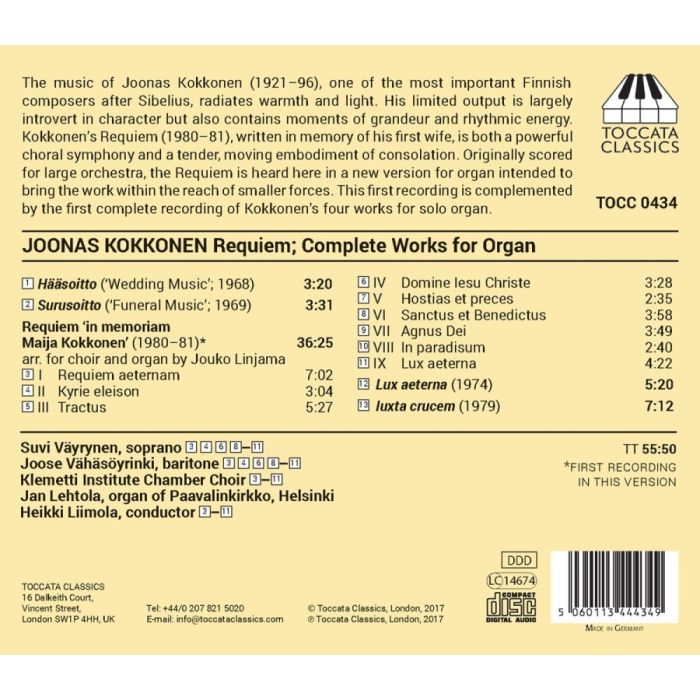 Kokkonen: Requiem & Organ Works - slide-1