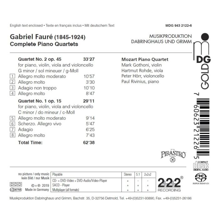 Fauré: Complete Piano Quartets - slide-1