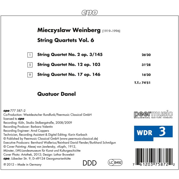 Weinberg: String Quartets Vol. 6 - slide-1