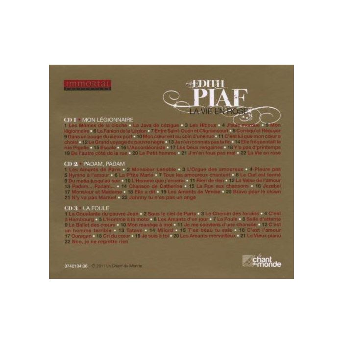 PIAF - La Vie En Rose ( 3 CD ) - slide-1