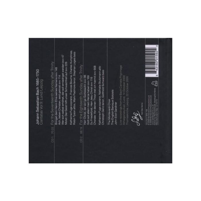 BACH: Cantatas Volume 9 - BWV148, 114, 47, 96, 169, 116 (2 CD) - slide-1