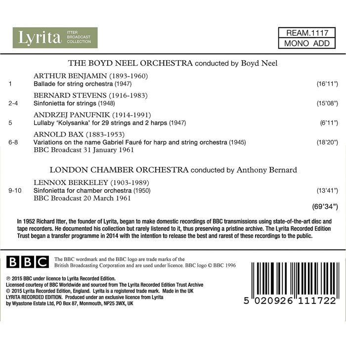 Works for String Orchestra – Benjamin, Stevens, Panufnik, Bax - slide-1