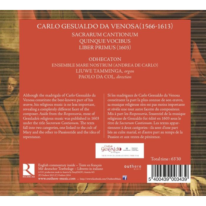 Gesualdo da Venosa, Carlo: Sacrarum cantionum quinque vocibus - slide-1