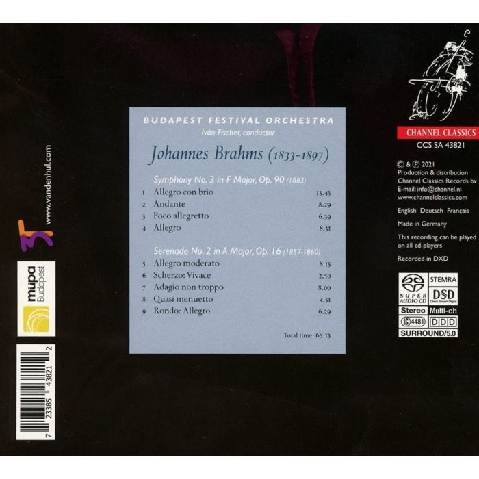 Brahms: Symphony No. 3; Serenade No. 2 - slide-1