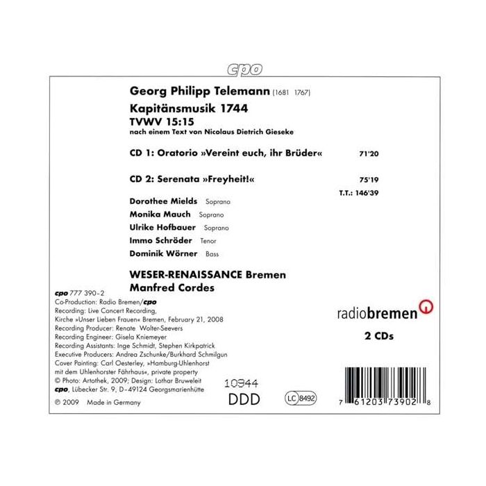 Telemann: Kapitaensmusik 1744  - slide-1