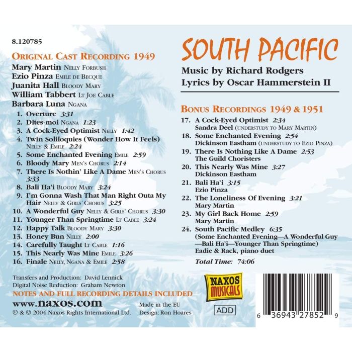 South Pacific - Original Broadway Cast And Bonus Recordings - slide-1