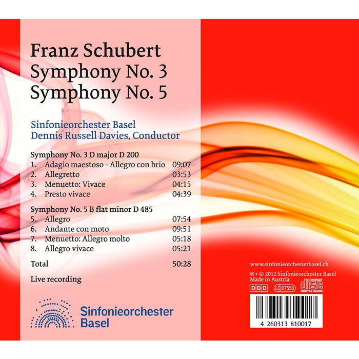 Schubert: Symphony No. 3 & Symphony No. 5 - slide-1