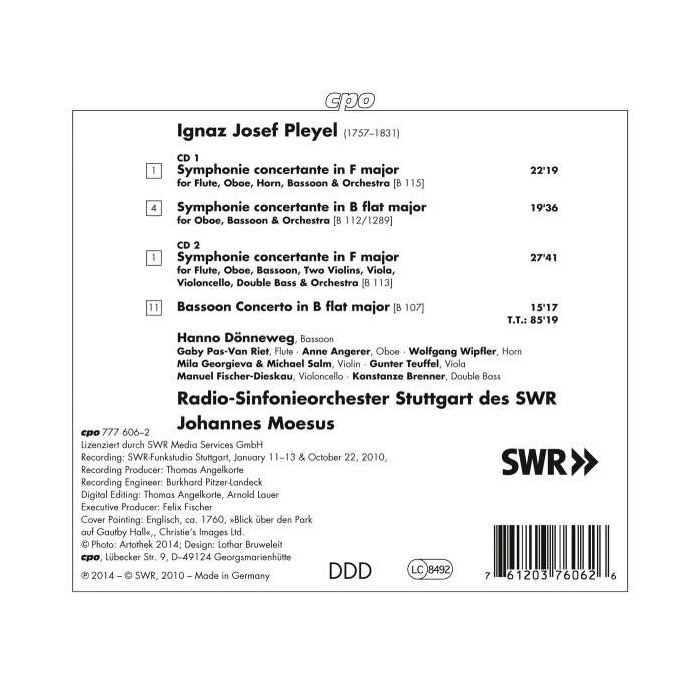 Pleyel: Symphonies Concertantes; Bassoon Concerto - slide-1
