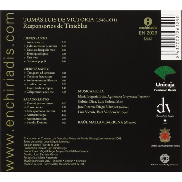 Tomas Luis de Victoria: 18 - Responsories de Tinieblas - slide-1