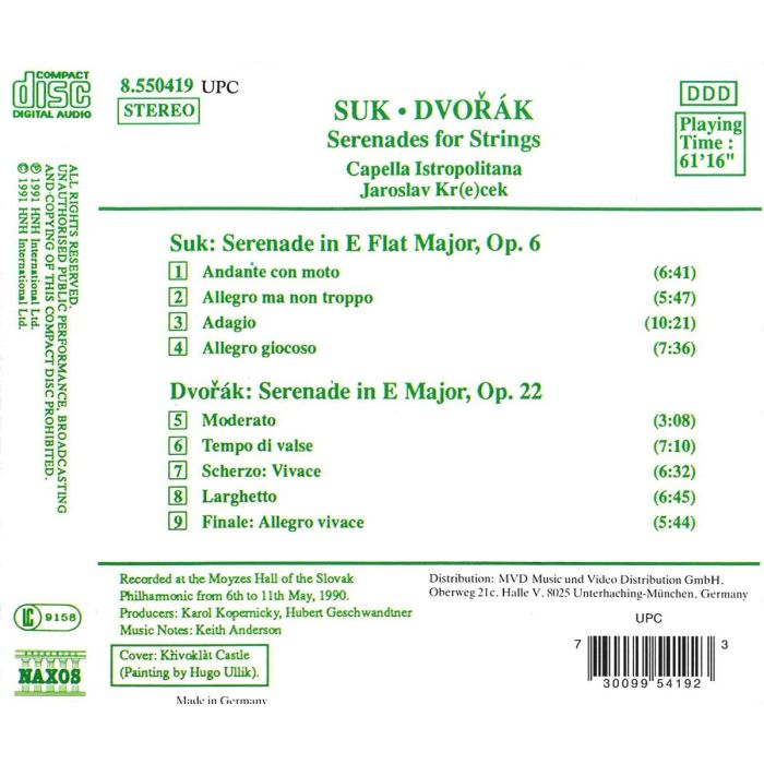 SUK / DVORAK: Serenades for String - slide-1