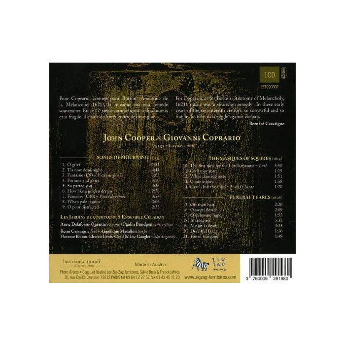 Coprario: Funeral Teares (1606), Songs of Mourning, The masque of Squires - slide-1