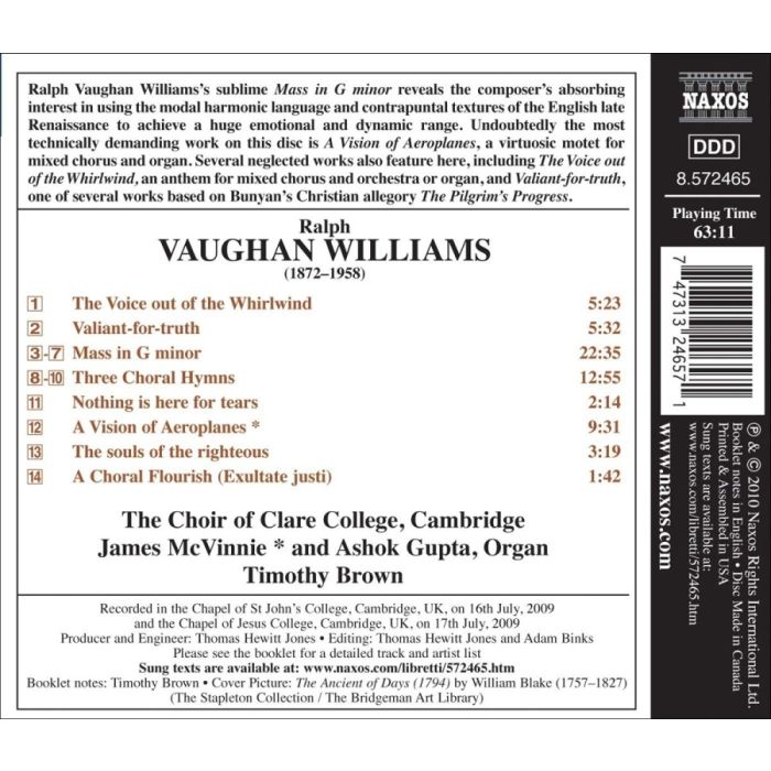 VAUGHAN WILLIAMS: Sacred Choral Music - slide-1