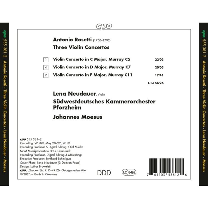 Rosetti: Three Violin Concertos - slide-1