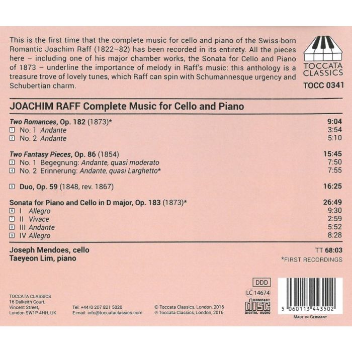 Raff: Complete Music for Cello and Piano - slide-1