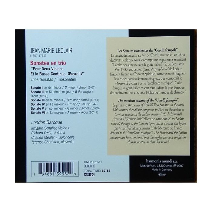 Leclair: Six Sonatas for Strings Op. 4 - slide-1