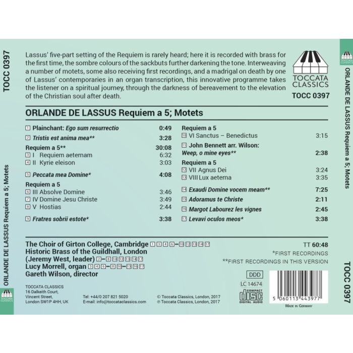 Lasso: Requiem a 5; Motets - slide-1