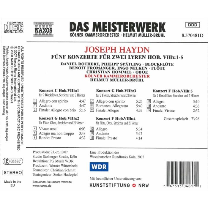Haydn: Concertos for Two Lire Organizzate arr. for 2 recorders, 2 flutes, flute/oboe - slide-1