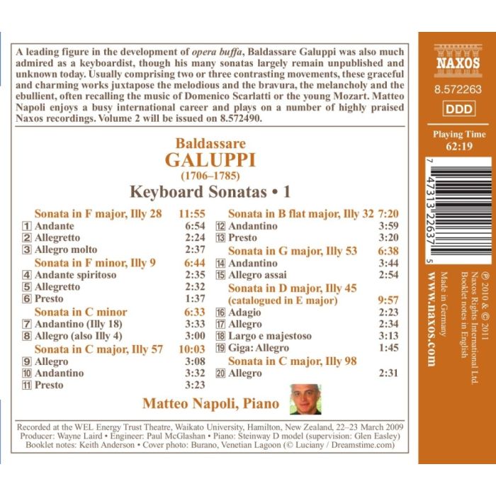 Galuppi: Keyboard Sonatas Vol. 1 - slide-1