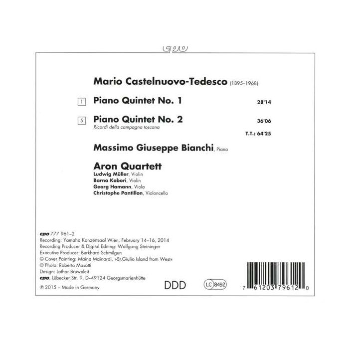 Castelnuovo-Tedesco: Piano Quintets 1 & 2 - slide-1