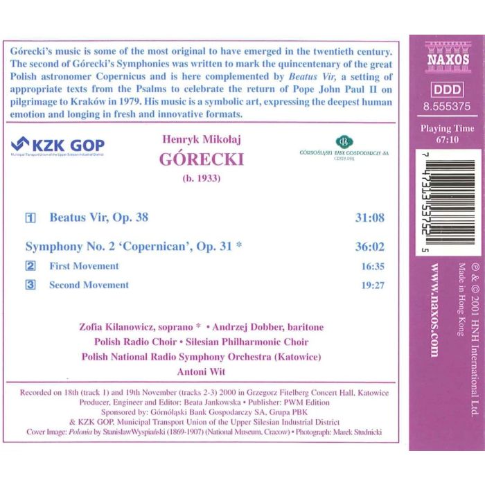 Górecki: Symfonia nr 2; Beatus Vir - slide-1