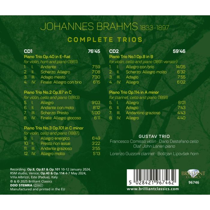 Brahms: Complete Trios - slide-1