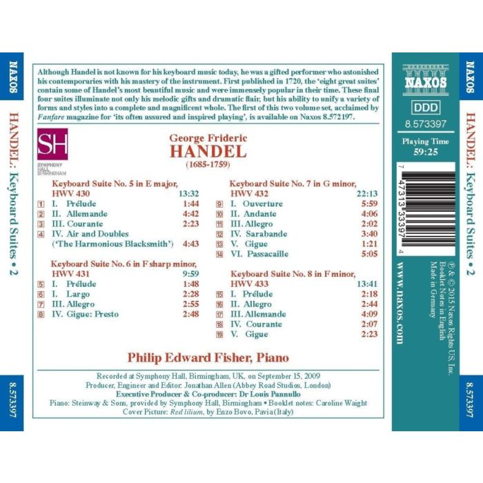 Handel: Keyboard Suites Vol. 2, Nos. 5 - 8 - slide-1