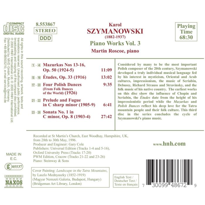 SZYMANOWSKI: Piano Works vol. 3 - slide-1