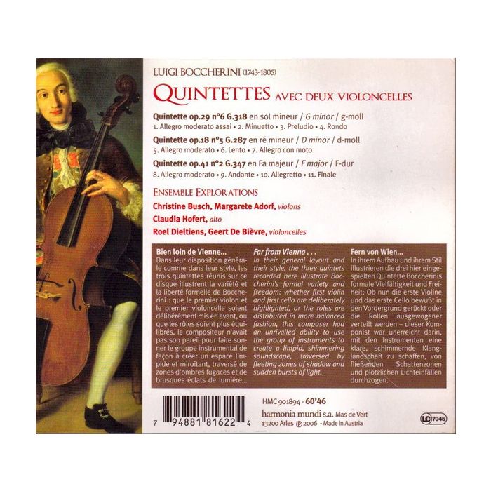 Boccherini: Quintettes avec 2 violoncelles - slide-1