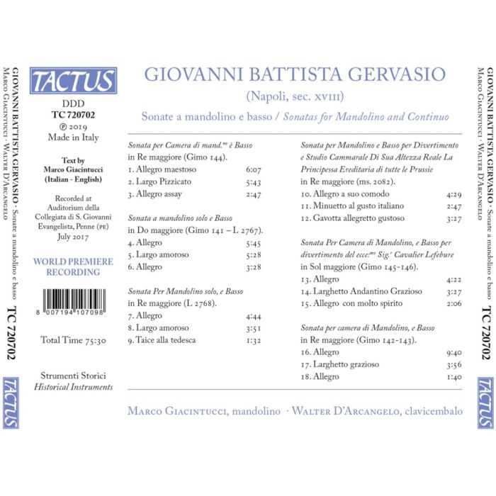 Gervasio: Sonatas for Mandolin - slide-1