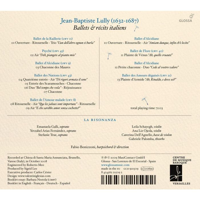 Lully: Ballets & récits italiens - slide-1
