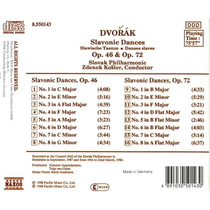 Dvorak: Slavonic Dances 46 & 72 - slide-1
