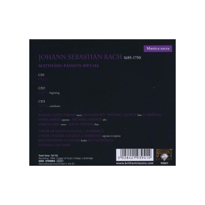 Bach: Matthaus Passion BWV 244 - slide-1