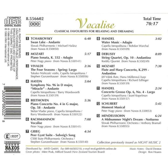 VOCALISE - Classical Favourites for Relaxing and Dreaming - slide-1