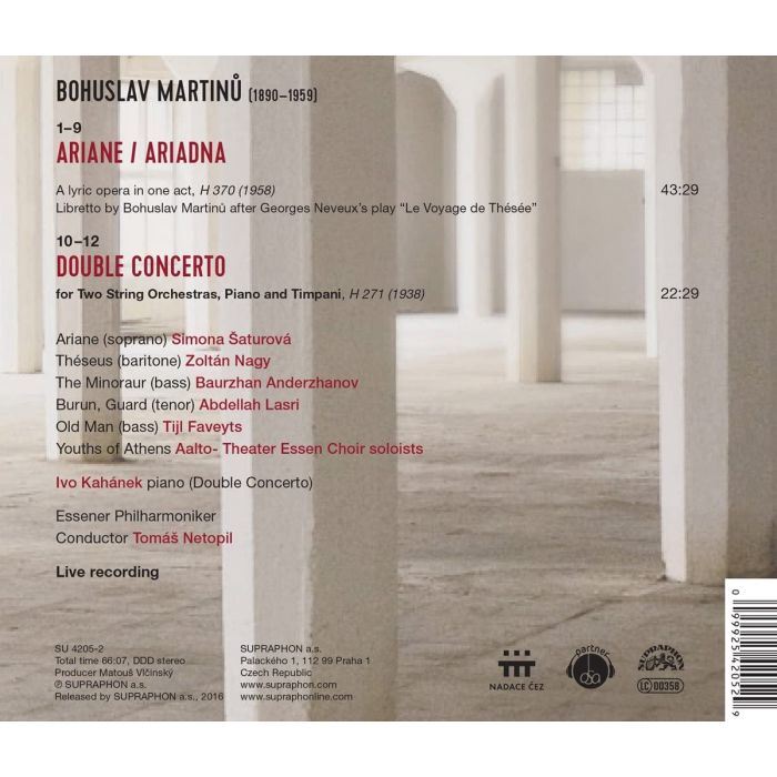 Martinu: Ariane – opera, Double Concerto - slide-1