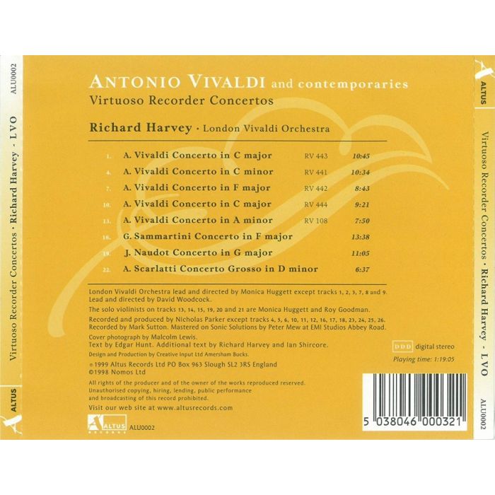 Recorder Concertos: Vivaldi, Sammartini, Naudot, Scarlatti - slide-1