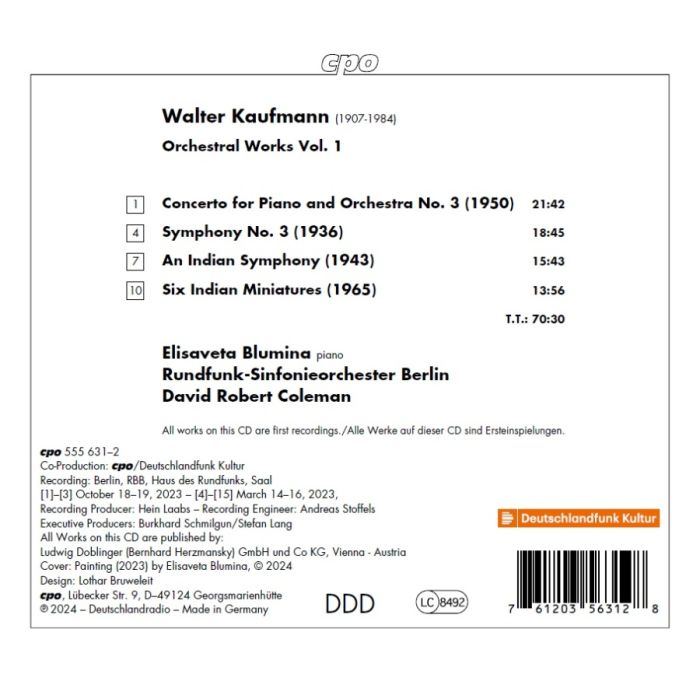 Kaufmann: Piano Concerto No. 3; Symphony No. 3 - slide-1