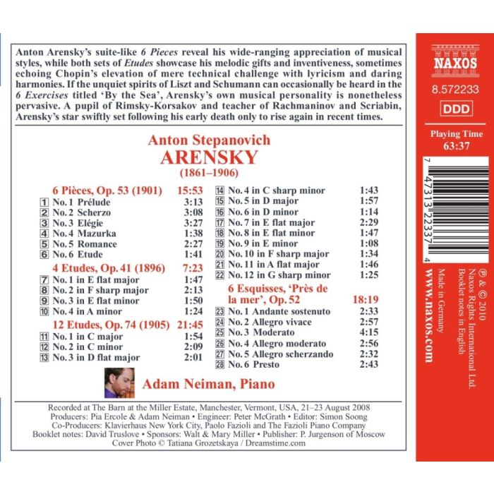 Arensky: Piano Music - slide-1
