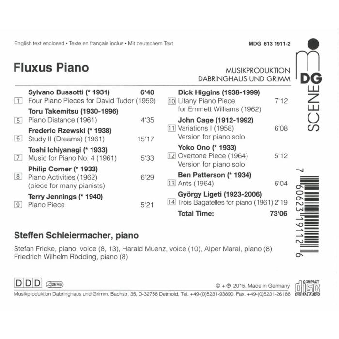 Fluxus Piano - Bussotti; Takemitsu; Cage; Yoko Ono; Ligeti; ... - slide-1
