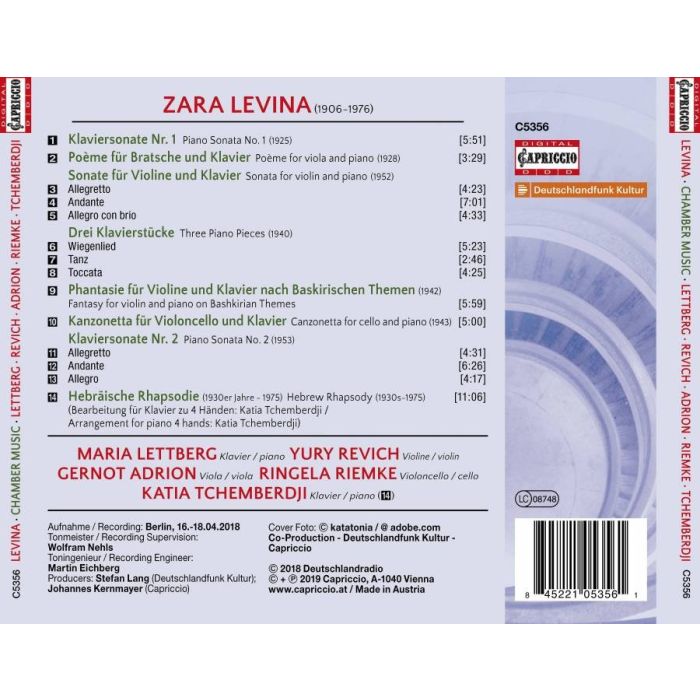 Levina: Piano Sonatas Nos. 1 & 2; Violin Sonata - slide-1