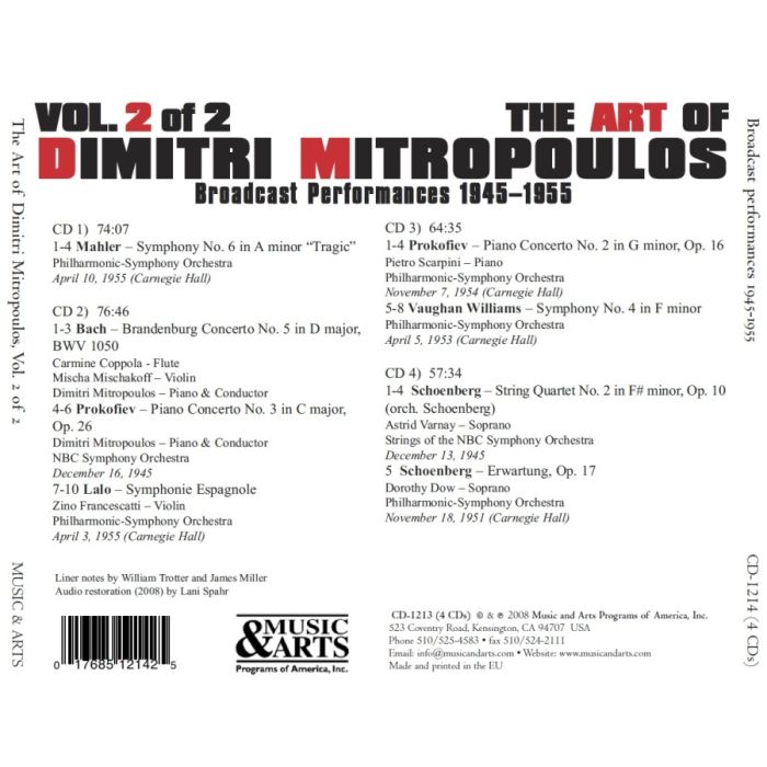 The Art of Dimitri Mitropoulos, Vol. 2 - slide-1
